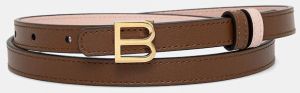 Obojstranný kožený opasok Bally hnedá farba, WBG00D