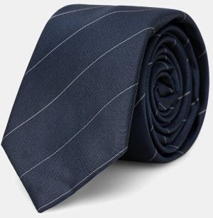Kravata s prídavkom hodvábu Calvin Klein tmavomodrá farba, CK2111E003