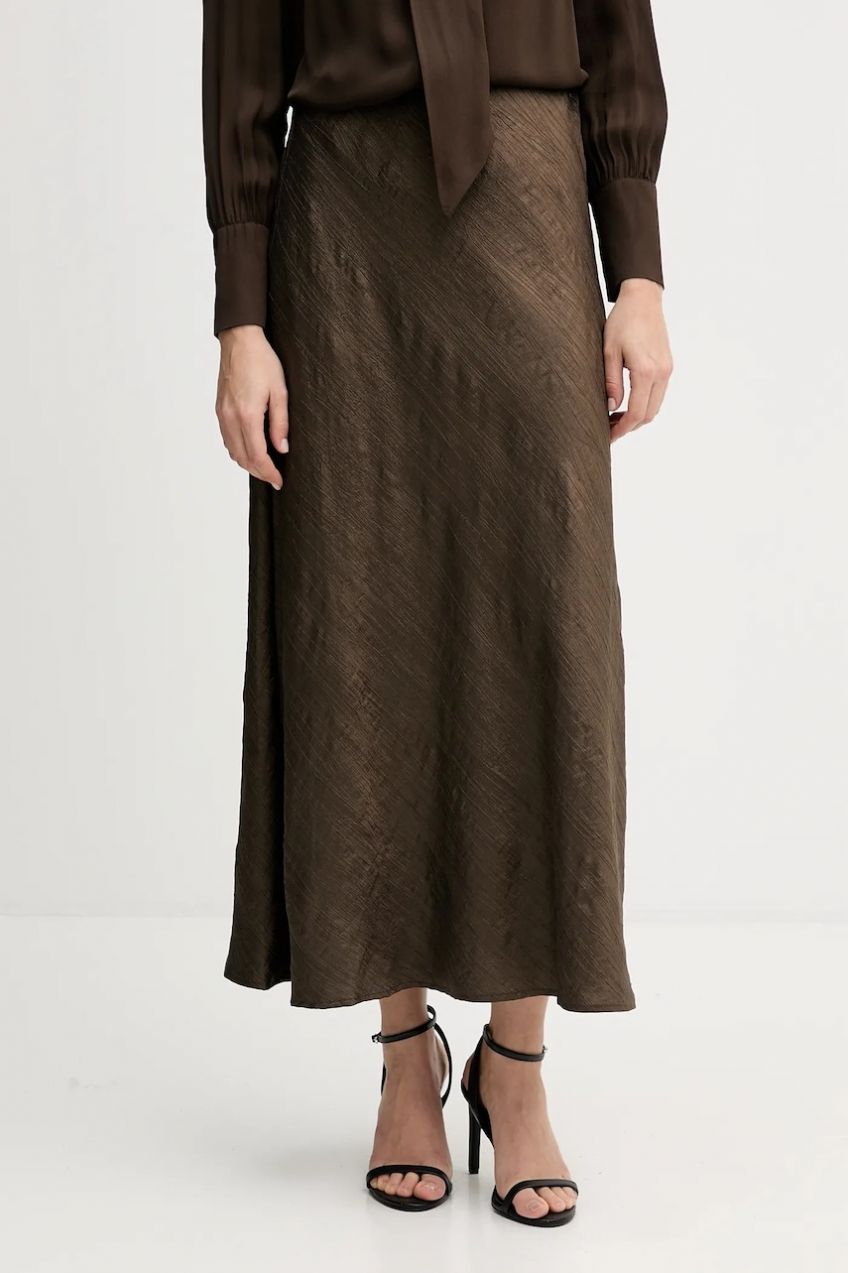 Sukňa Pedro del Hierro hnedá farba, maxi, áčkový strih, 7592131