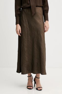 Sukňa Pedro del Hierro hnedá farba, maxi, áčkový strih, 7592131
