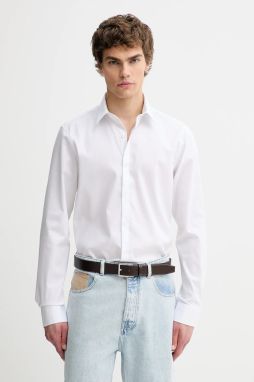 Košeľa Calvin Klein biela farba, slim, LV019EU084