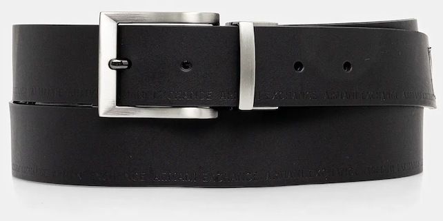 Obojstranný kožený opasok Armani Exchange čierna farba, XM000609 AF12708