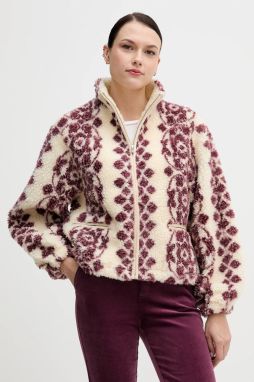 Fleecová mikina Hoss Intropia béžová farba, vzorovaná, 5452482