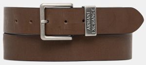 Kožený opasok Armani Exchange hnedá farba, 951186 CC528
