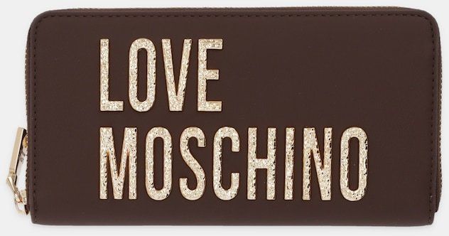 Peňaženka Love Moschino dámska, hnedá farba, JC5692PP0NKD031A