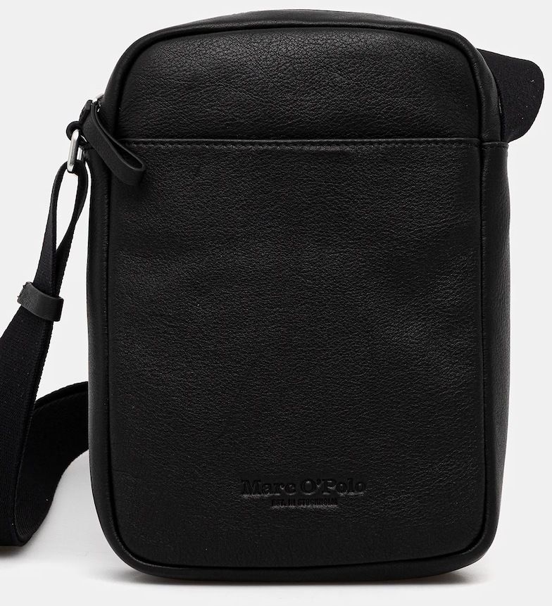 Kožená taška Marc O'Polo čierna farba, 5000009081