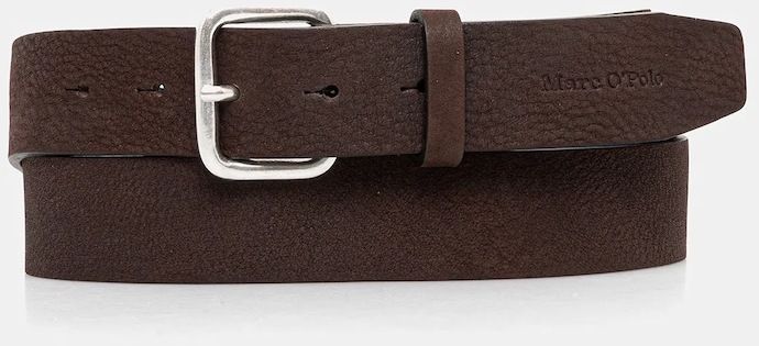 Nubukový opasok Marc O'Polo hnedá farba, 5000009124
