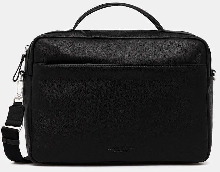 Kožená taška Marc O'Polo čierna farba, 5000009080