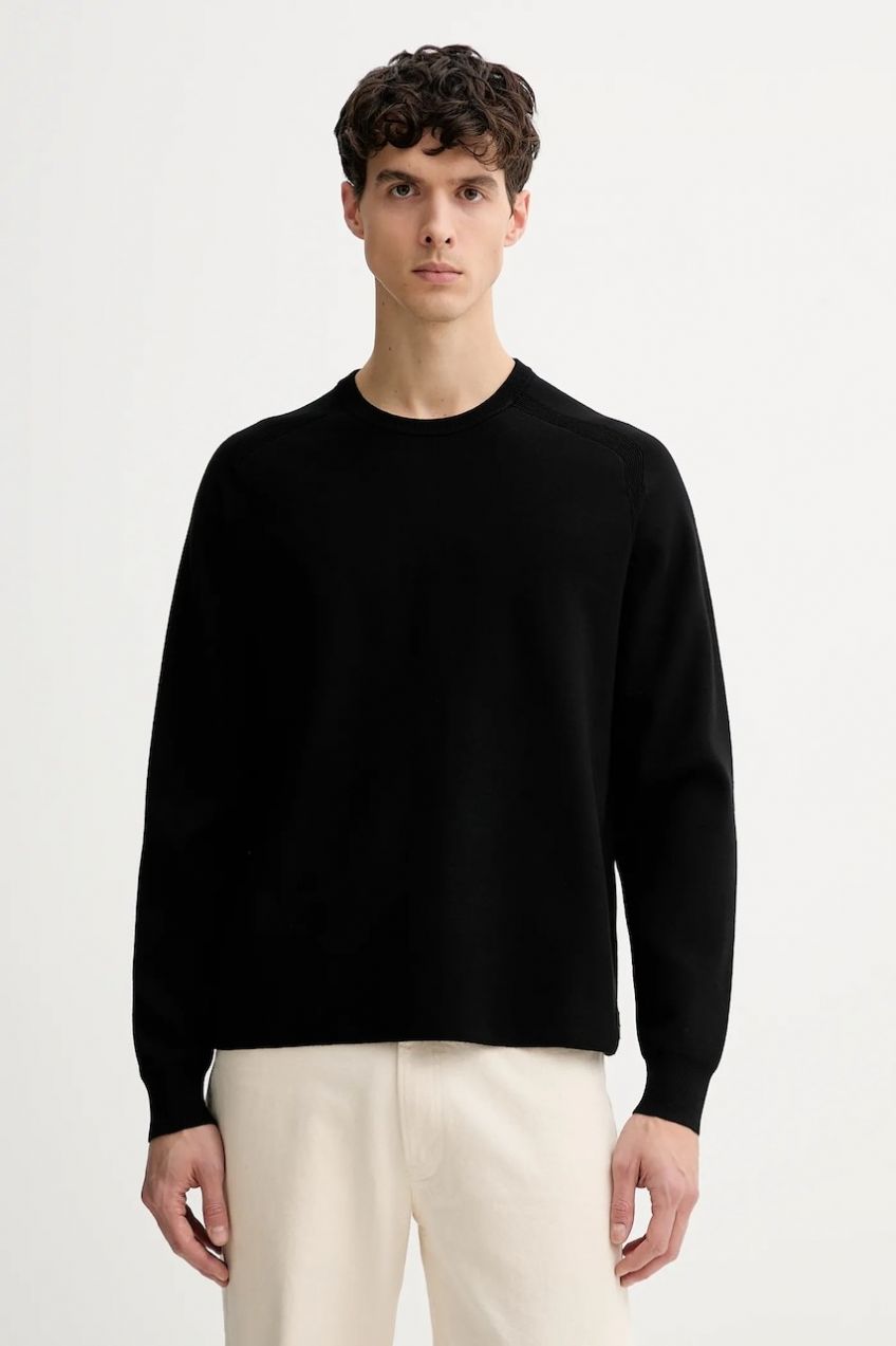 Sveter Calvin Klein čierna farba, LV040BM347