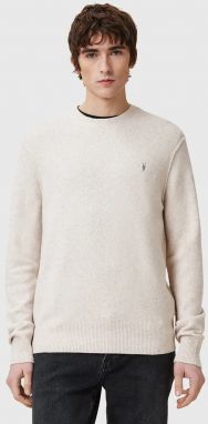 Vlnený sveter AllSaints STATTEN béžová farba, jednofarebná, M039KA