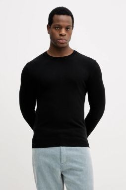 Sveter s prímesou vlny Sisley šedá farba, ľahký, 102HS1B17