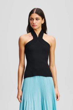 Top Karl Lagerfeld čierna farba, A3W18028