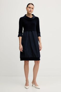 Šaty Joseph Ribkoff tmavomodrá farba, mini, áčkový strih, 173444