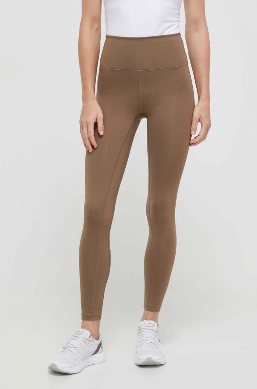 Tréningové legíny Casall hnedá farba, jednofarebné