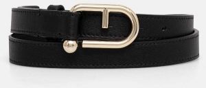 Kožený opasok Furla dámsky, čierna farba, WC00089.BX2045.O6000