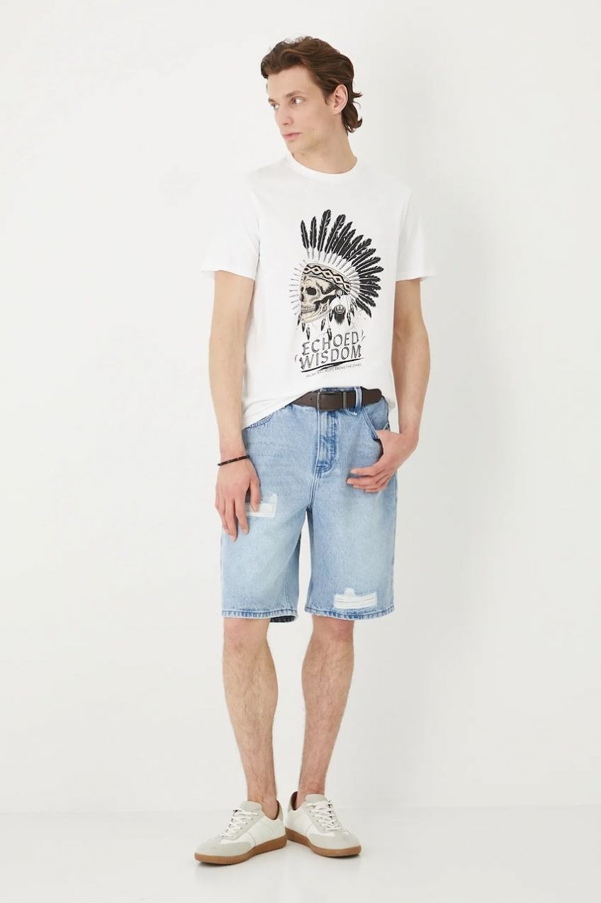 Bavlnené tričko Medicine pánske, biela farba, s potlačou