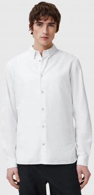 Bavlnená košeľa AllSaints HAVEN pánska, biela farba, regular, s klasickým golierom, M123SC