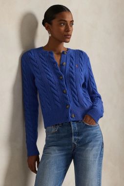 Vlnený sveter Polo Ralph Lauren modrá farba, 211972104