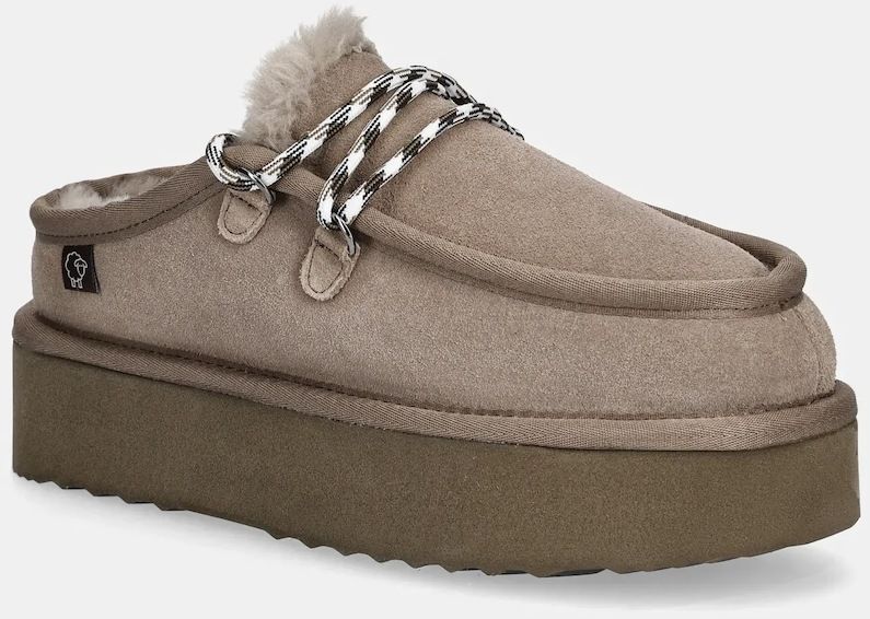 Semišové snehule Answear.LAB béžová farba