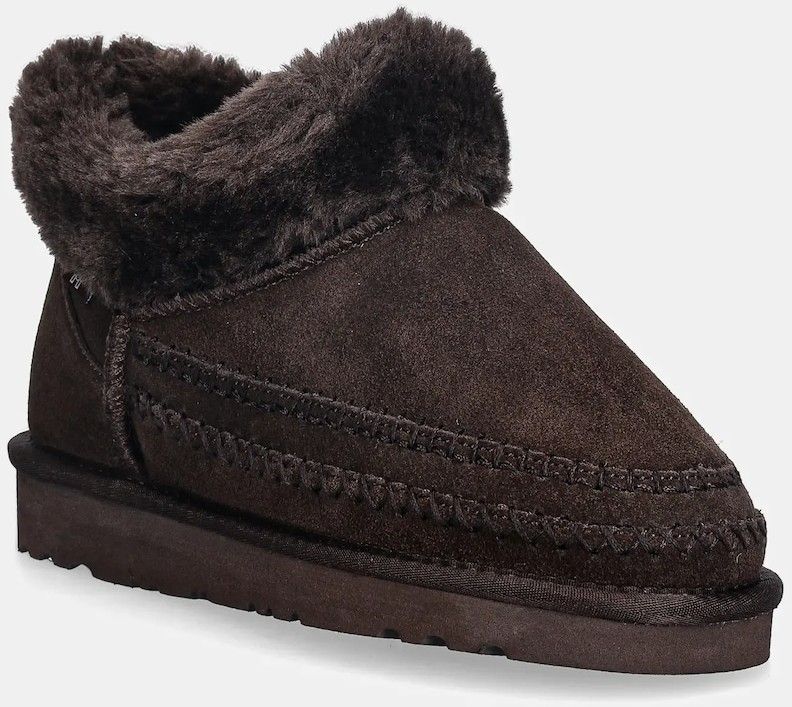 Semišové snehule Answear.LAB hnedá farba