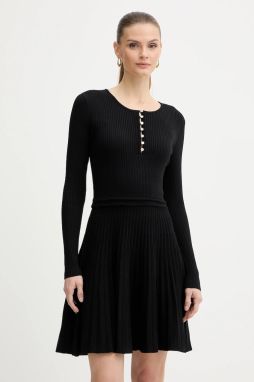 Šaty Morgan čierna farba, mini, áčkový strih, RMCOSI