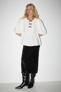 Blúzka Medicine béžová farba, jednofarebná