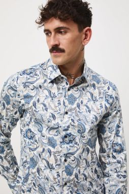 Košeľa Medicine viac farieb, slim, s klasickým golierom