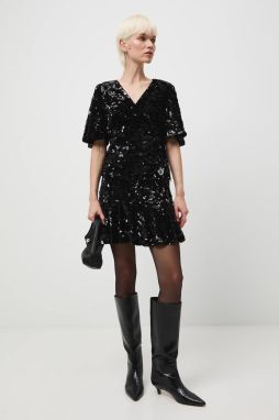 Sukňa Medicine čierna farba, mini, áčkový strih