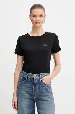 Bavlnené tričko Armani Exchange dámske, čierna farba, XW001386 AF10356