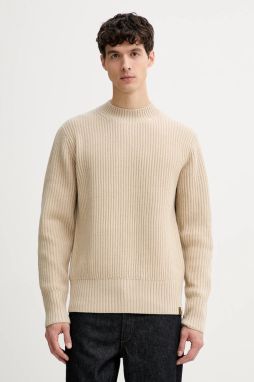 Sveter s prímesou vlny G-Star béžová farba, hrejivý, D23731.E212