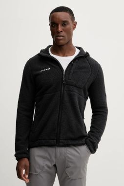 Outdoorová mikina Mammut Falera Pro čierna farba, s kapucňou, jednofarebná, 1014.06440