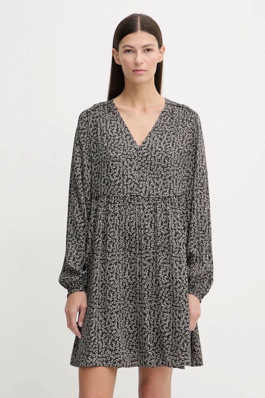 Šaty Marc O'Polo šedá farba, mini, áčkový strih, 510120821329