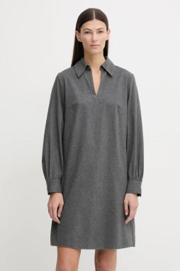 Bavlnené šaty Marc O'Polo šedá farba, mini, rovný strih, 510089621497