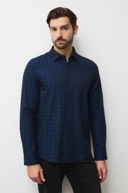 Bavlnená košeľa Medicine tmavomodrá farba