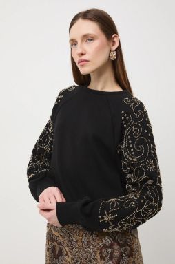 Mikina Medicine čierna farba, s nášivkou