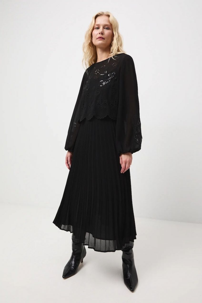 Dvojdielne šaty Medicine čierna farba