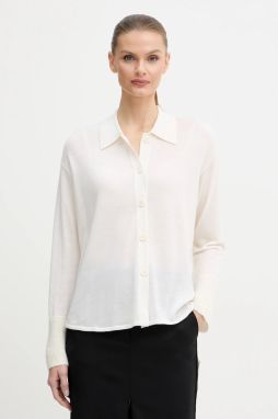 Vlnený kardigán Armani Exchange béžová farba, ľahký, XW000773 AF16602