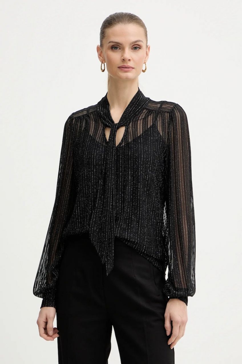 Blúzka Morgan čierna farba, vzorované, TEVAL