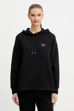 Mikina Armani Exchange čierna farba, s kapucňou, jednofarebné, XW000987 AF10818