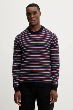 Sveter s prímesou vlny Armani Exchange tmavomodrá farba, ľahký, XM001324 AF11965