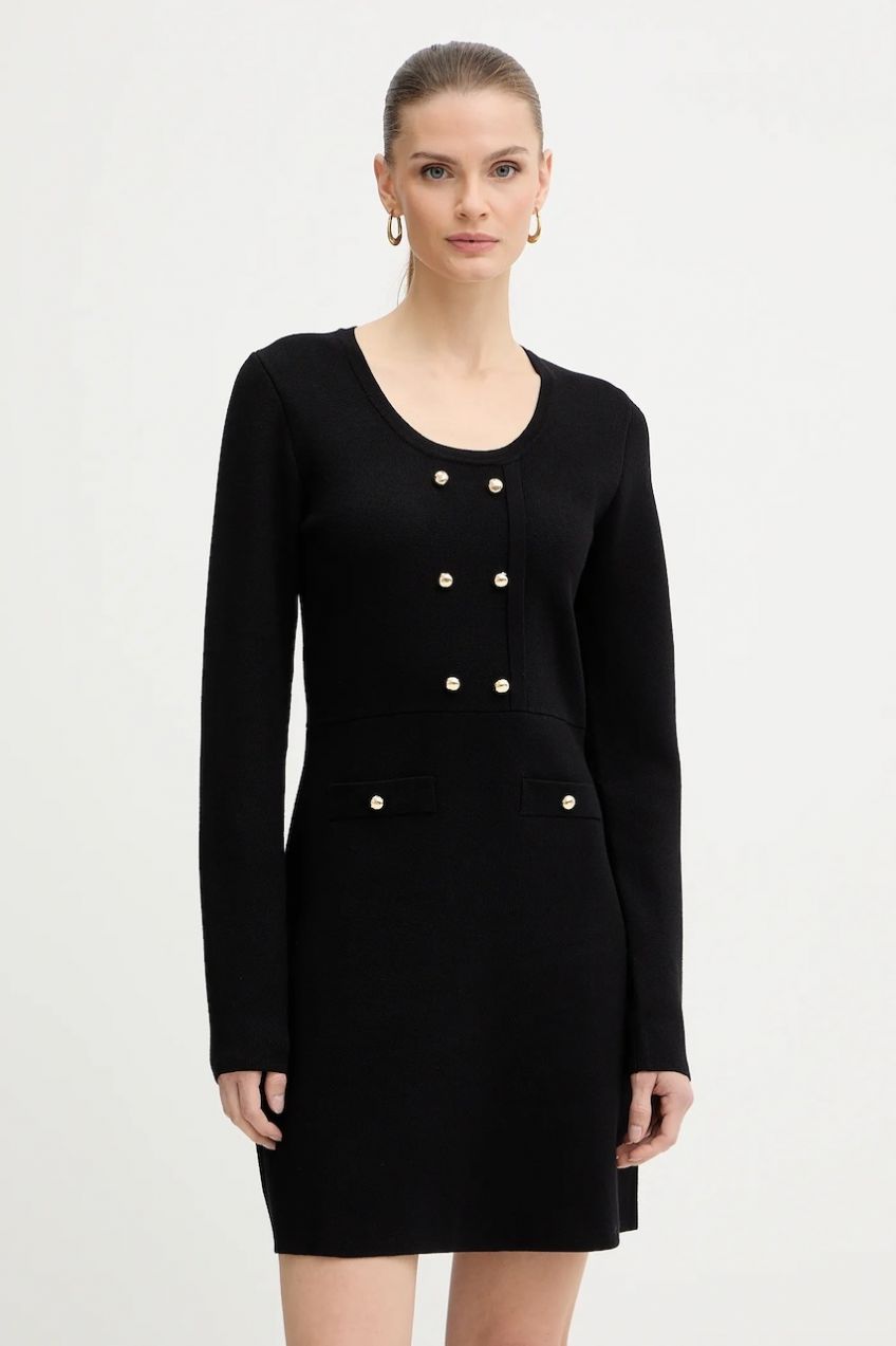 Šaty Morgan čierna farba, mini, priliehavé, RMRETRO