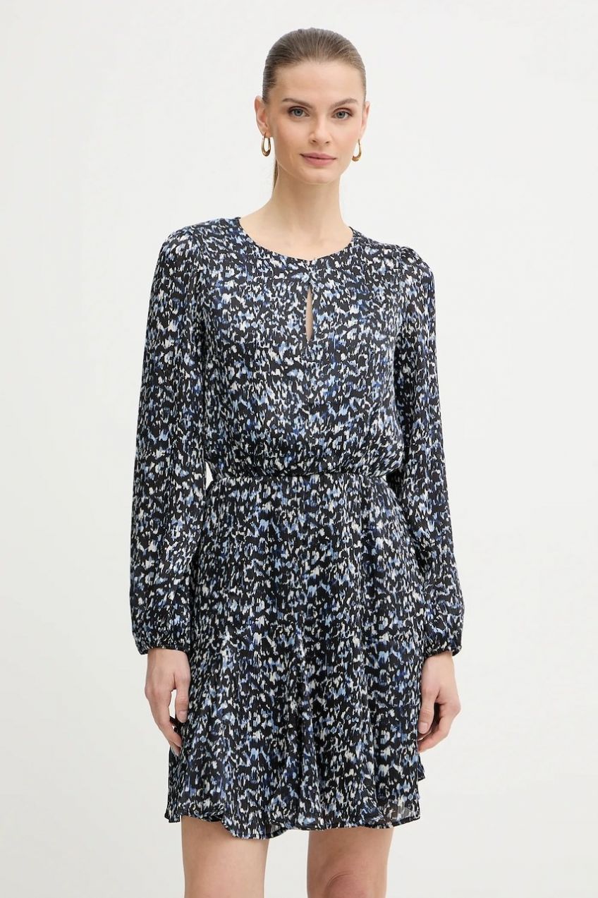 Šaty Morgan modrá farba, mini, áčkový strih, RGRAPHY