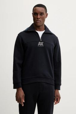 Bavlnená mikina Armani Exchange tmavomodrá farba, s nášivkou, XM001027 AF12656