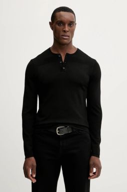 Sveter Armani Exchange čierna farba, ľahký, XM001923 AF18947