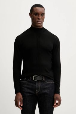 Sveter Armani Exchange čierna farba, ľahký, s polorolákom, XM001335 AF10454