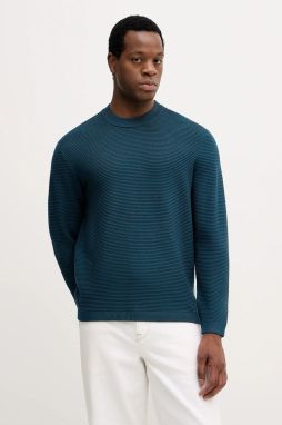 Sveter Armani Exchange tyrkysová farba, ľahký, XM000895 AF10454