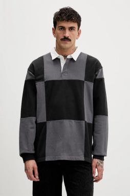 Bavlnená mikina Vans čierna farba, vzorovaná, VN000P8VBLK1