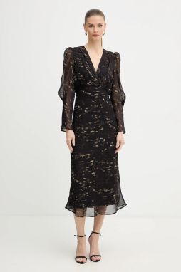 Šaty Morgan čierna farba, maxi, rovný strih, ROOD.F