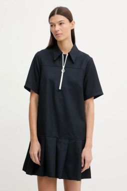 Šaty Marc O'Polo tmavomodrá farba, mini, áčkový strih, 5000007594