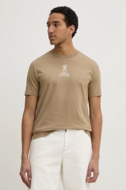 Bavlnené tričko Iceberg pánske, zelená farba, s potlačou, F018 6306